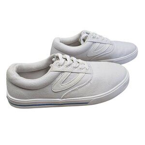 Tretorn Chelsea White Canvas Sneakers 8M With Comfort Insole Rubber Sole Classic